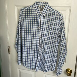 J Crew Blue Check Button Down Medium